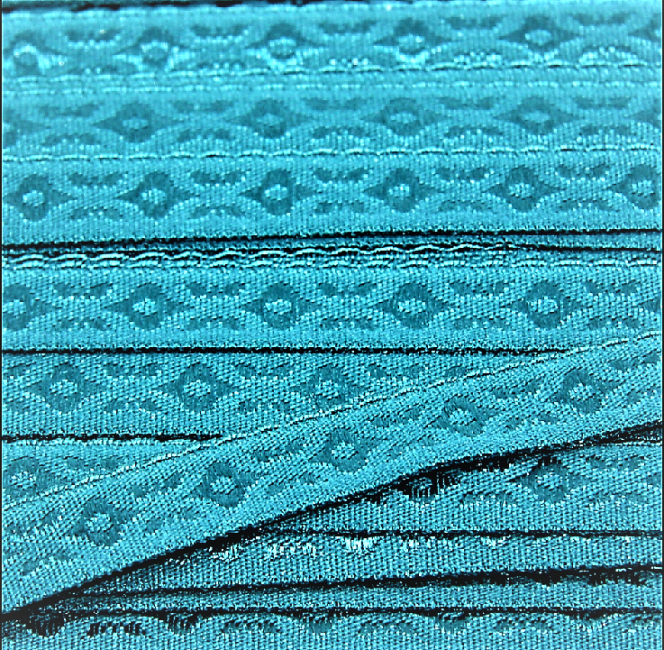 Elastisches Schrägband JACQUARD 12mm aqua